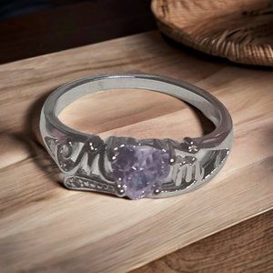 Beautiful Purple Diamond Mom's Ring